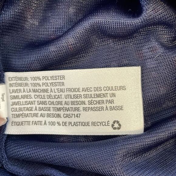 Xhilaration Womens Medium Tank Top Blouse Floral Blue Red White Scoop Neckline - Picture 5 of 8